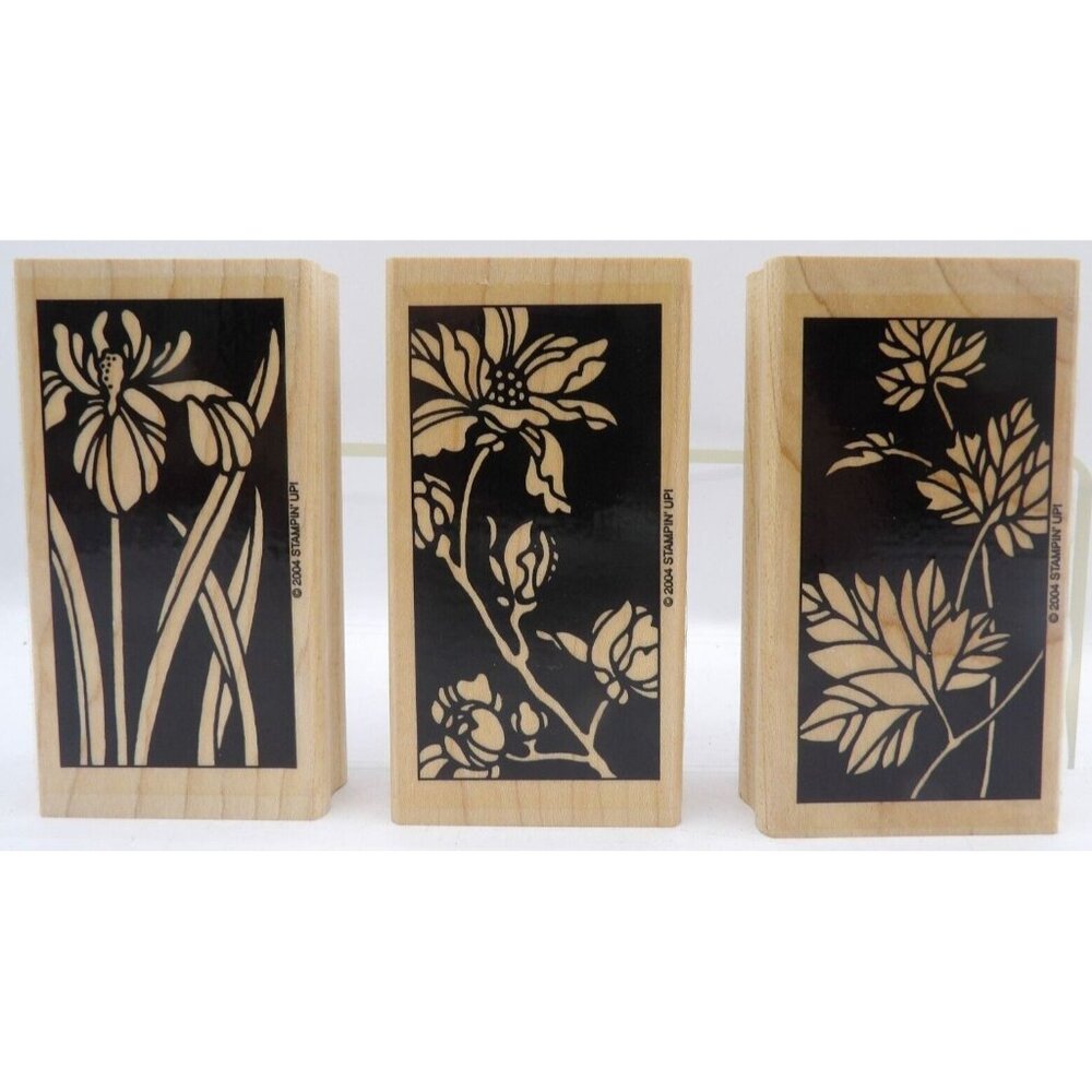Botanical Garden Set of 3 Reverse Print Stamps ©2004 by Stampin' Up!